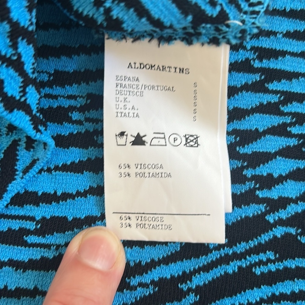 NWOT Anthropologie Aldo Martins Valencia Knit Blue/Black Skirt Size Small - Picture 7 of 7